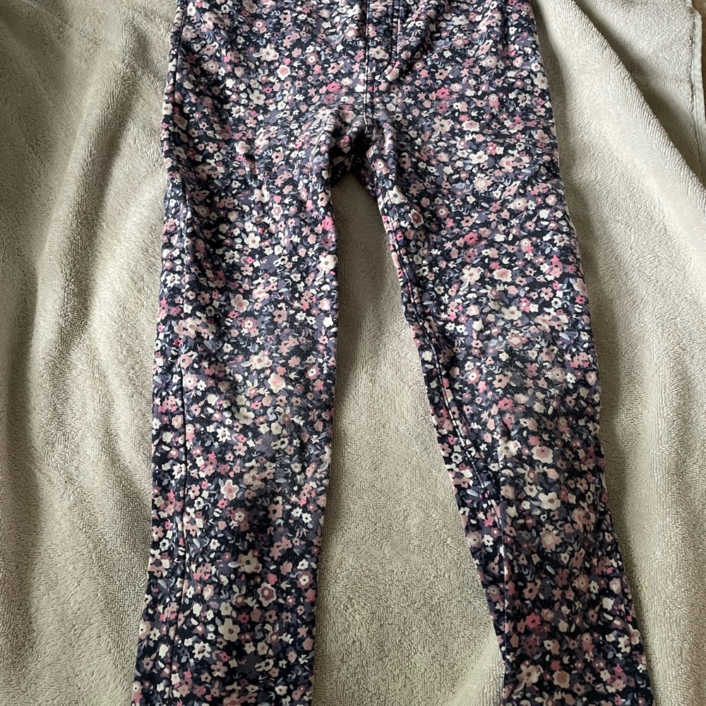 H&M Kids Floral Leggings - Pink and White